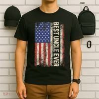 Best Uncle Ever Us American Flag For Uncle T-Shirt thumb 6