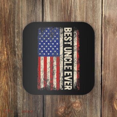 Best Uncle Ever Us American Flag For Uncle Coaster
