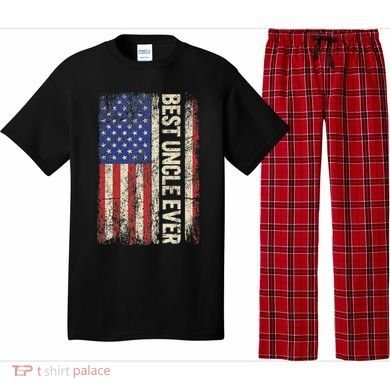 Best Uncle Ever Us American Flag For Uncle Pajama Set