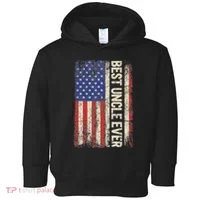 Best Uncle Ever Us American Flag For Uncle Toddler Hoodie thumb 0