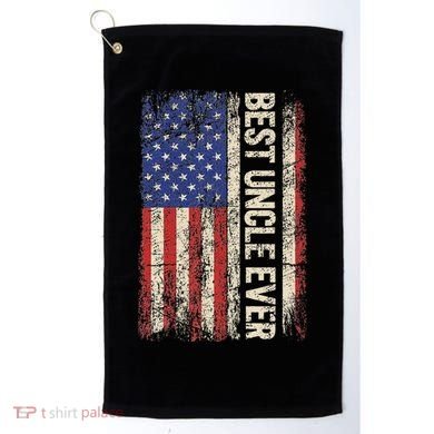 Best Uncle Ever Us American Flag For Uncle Golf Towel