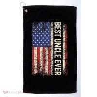 Best Uncle Ever Us American Flag For Uncle Golf Towel thumb 0
