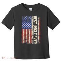 Best Uncle Ever Us American Flag For Uncle Toddler T-Shirt thumb 0