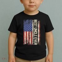 Best Uncle Ever Us American Flag For Uncle Toddler T-Shirt thumb 2