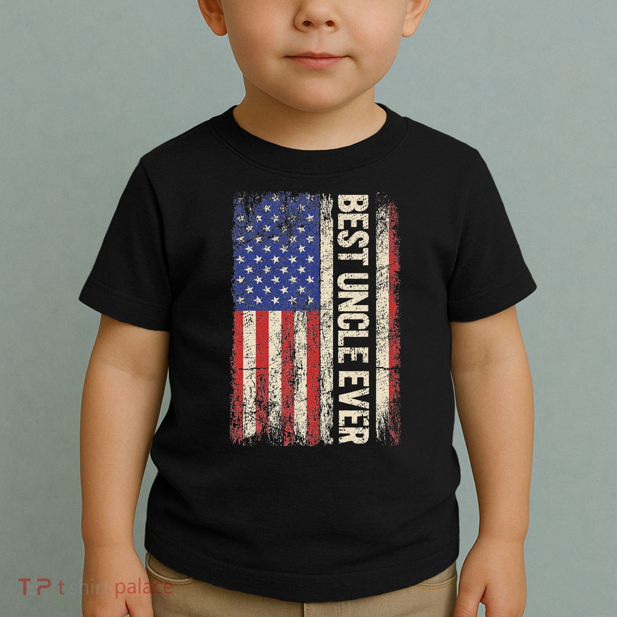 Best Uncle Ever Us American Flag For Uncle Toddler T-Shirt