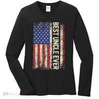 Best Uncle Ever Us American Flag For Uncle Women's Long Sleeve Shirt thumb 0