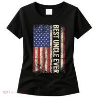 Best Uncle Ever Us American Flag For Uncle Women's T-Shirt thumb 0