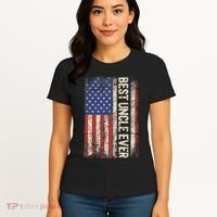 Best Uncle Ever Us American Flag For Uncle Women's T-Shirt thumb 4