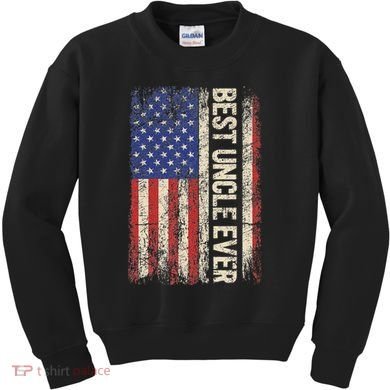 Best Uncle Ever Us American Flag For Uncle Kids Sweatshirt