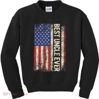 Best Uncle Ever Us American Flag For Uncle Kids Sweatshirt thumb 0