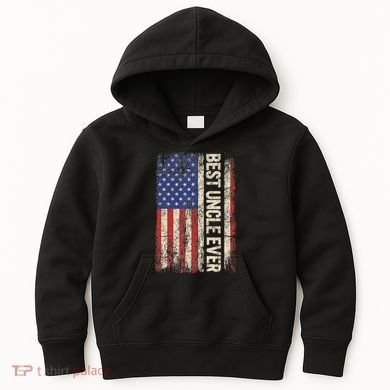 Best Uncle Ever Us American Flag For Uncle Kids Hoodie