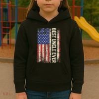 Best Uncle Ever Us American Flag For Uncle Kids Hoodie thumb 3