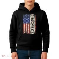 Best Uncle Ever Us American Flag For Uncle Kids Hoodie thumb 4