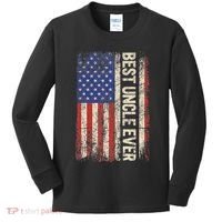 Best Uncle Ever Us American Flag For Uncle Kids Long Sleeve Shirt thumb 0
