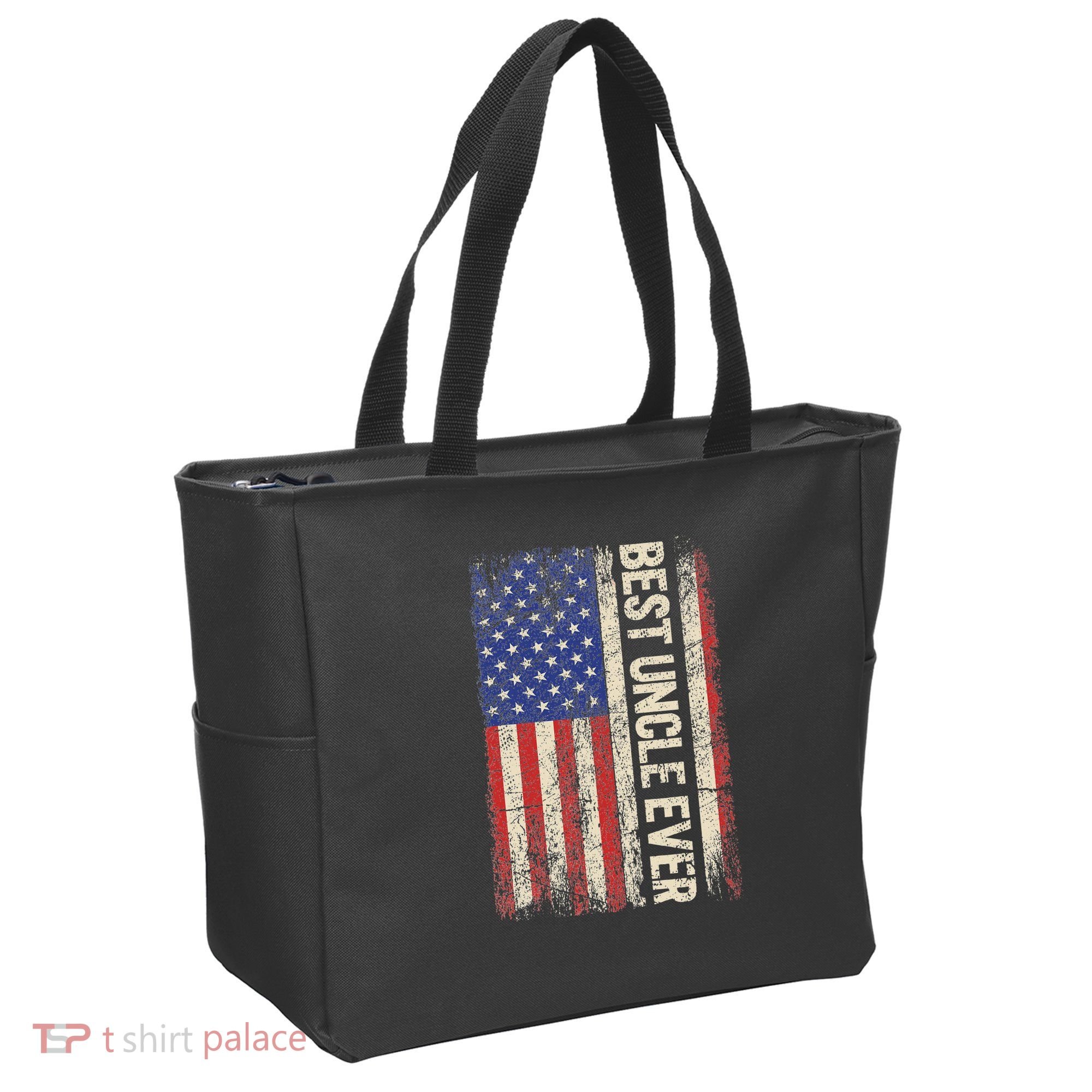 Best Uncle Ever Us American Flag For Uncle Tote Bag