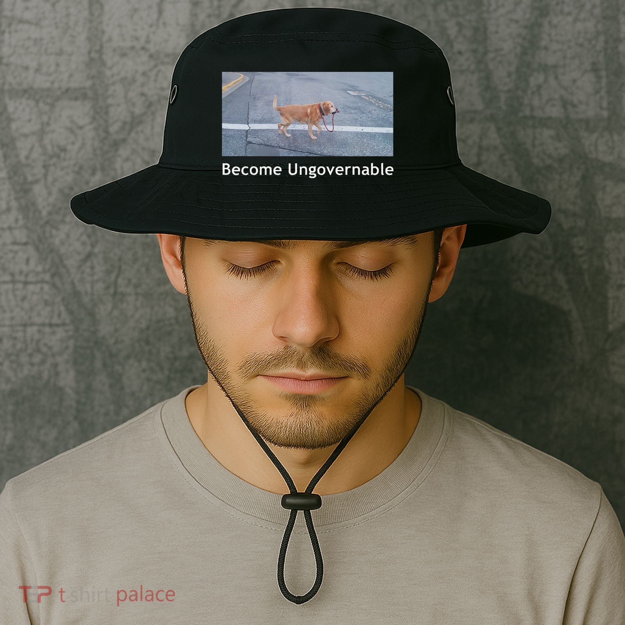 Become Ungovernable Funny Dog Meme Bucket Hat