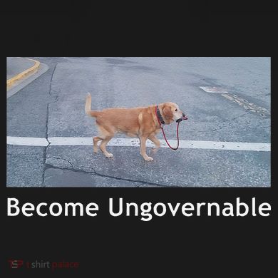 Become Ungovernable Funny Dog Meme Women's V-Neck T-Shirt
