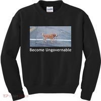 Become Ungovernable Funny Dog Meme Kids Sweatshirt thumb 0