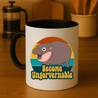 Become Ungovernable Funny Hippo Coffee Mug thumb 4