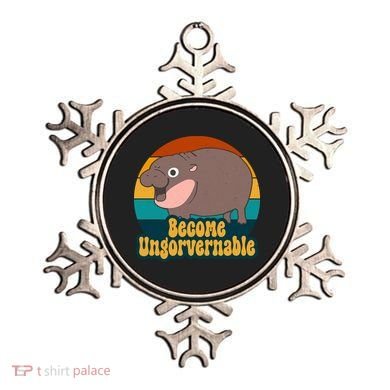 Become Ungovernable Funny Hippo Ornament