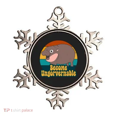 Become Ungovernable Funny Hippo Ornament