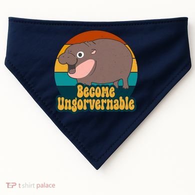 Become Ungovernable Funny Hippo USA-Made Doggie Bandana