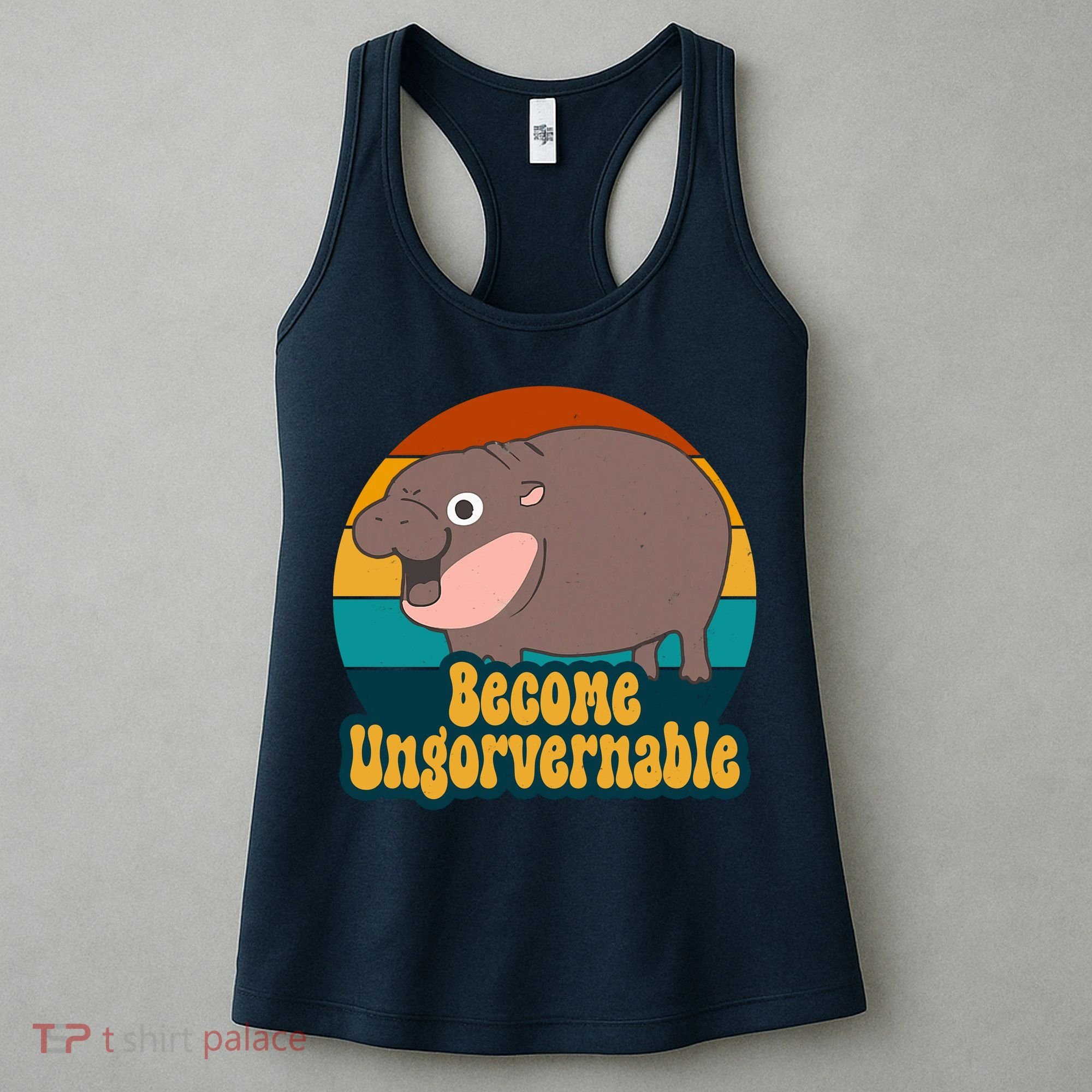 Become Ungovernable Funny Hippo Women's Tank Top