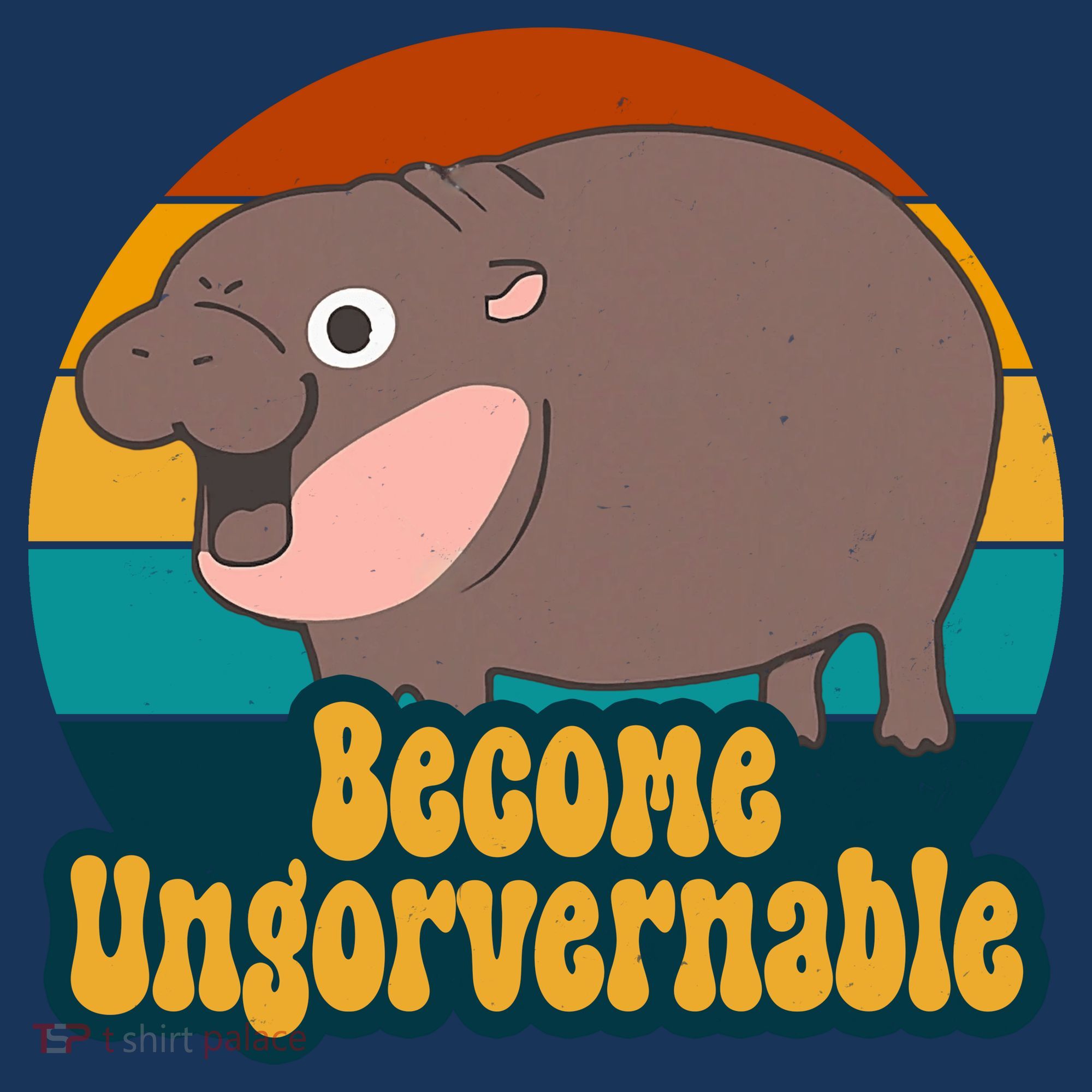 Become Ungovernable Funny Hippo Baby Bodysuit
