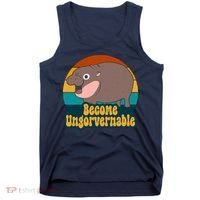 Become Ungovernable Funny Hippo Tank Top thumb 0