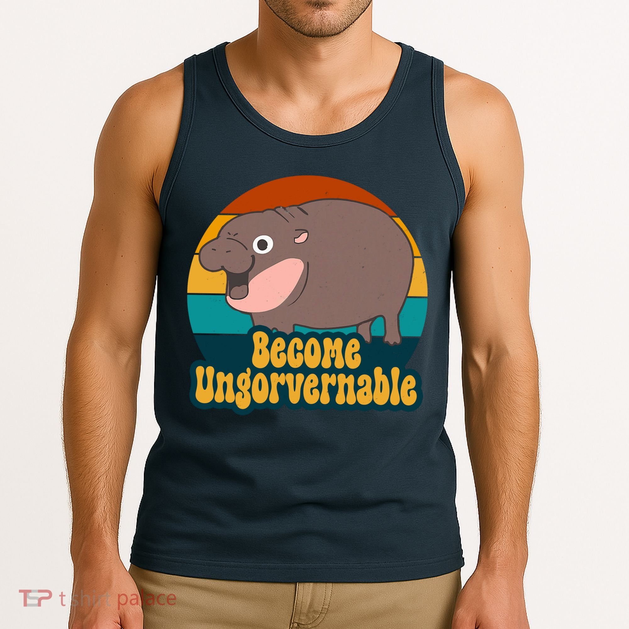 Become Ungovernable Funny Hippo Tank Top