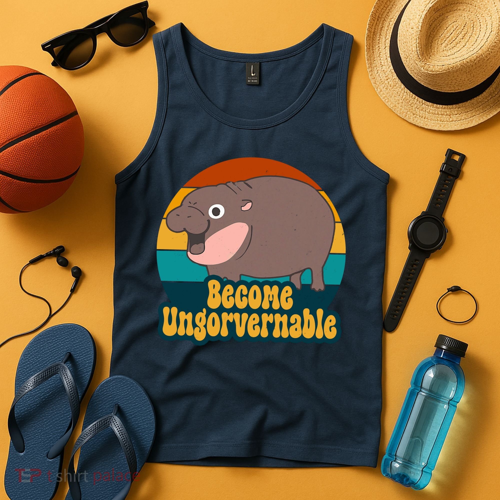 Become Ungovernable Funny Hippo Tank Top