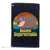 Become Ungovernable Funny Hippo Golf Towel thumb 0