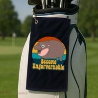 Become Ungovernable Funny Hippo Golf Towel thumb 2