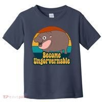 Become Ungovernable Funny Hippo Toddler T-Shirt thumb 0