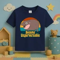 Become Ungovernable Funny Hippo Toddler T-Shirt thumb 3