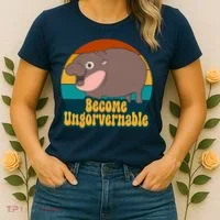 Become Ungovernable Funny Hippo Women's T-Shirt thumb 2