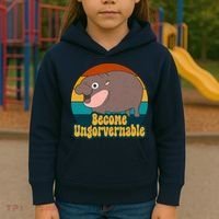 Become Ungovernable Funny Hippo Kids Hoodie thumb 3