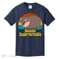 Become Ungovernable Funny Hippo Kids T-Shirt thumb 0