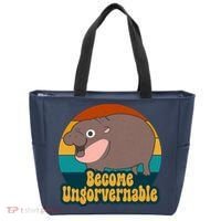 Become Ungovernable Funny Hippo Tote Bag thumb 0
