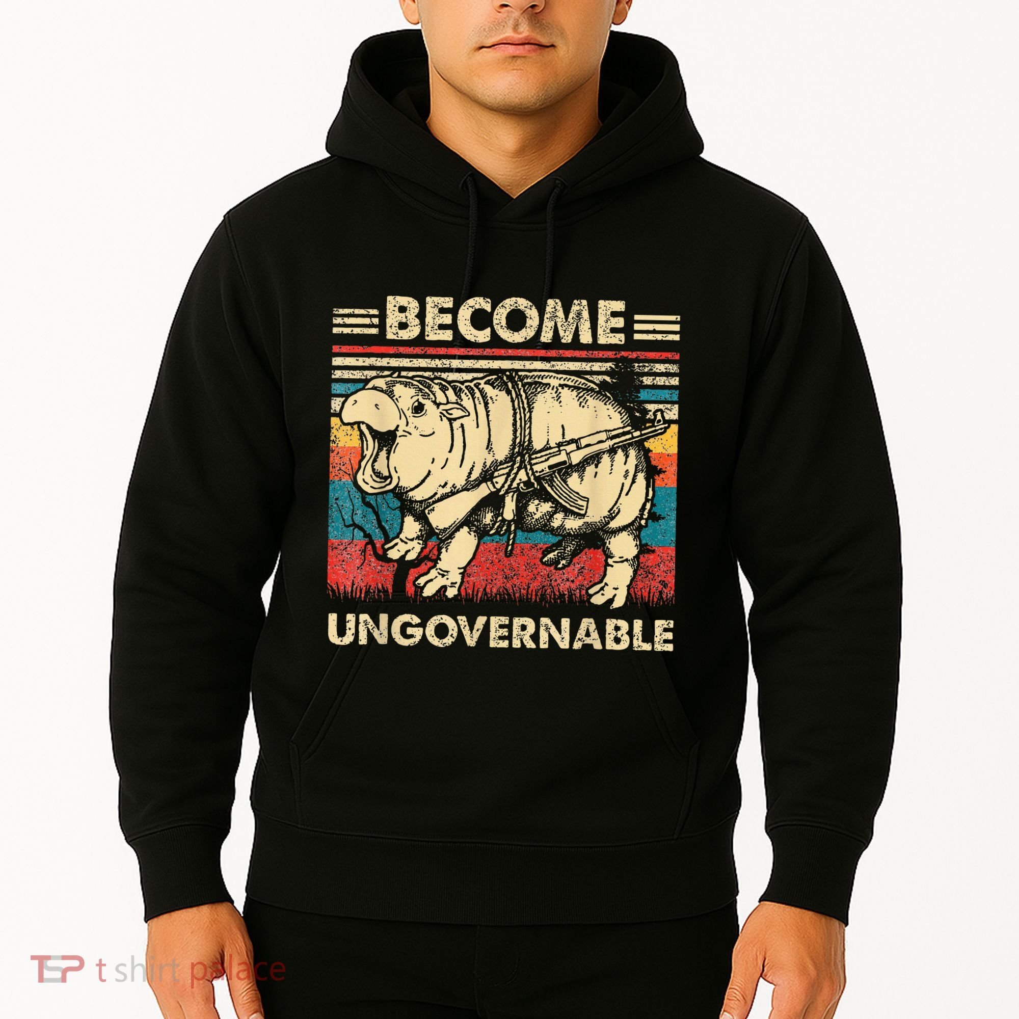 Become Ungovernable Funny Moodeng Cute Baby Hippo Meme Hoodie