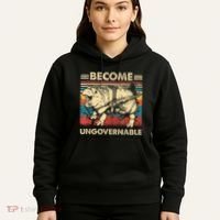 Become Ungovernable Funny Moodeng Cute Baby Hippo Meme Hoodie thumb 5