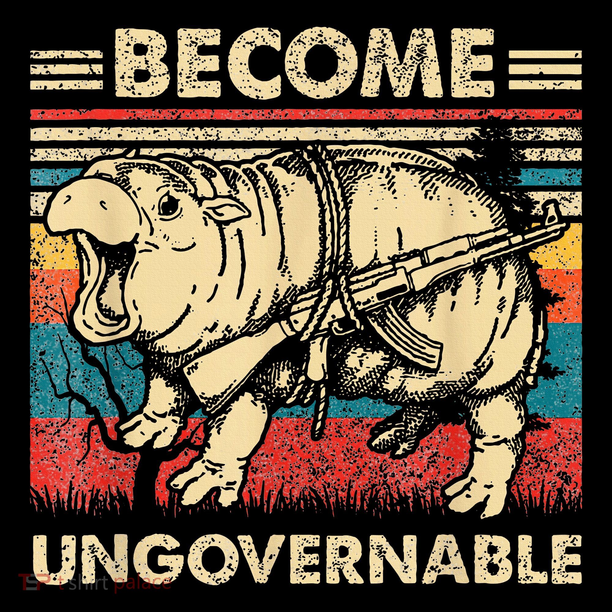 Become Ungovernable Funny Moodeng Cute Baby Hippo Meme Mousepad