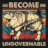 Become Ungovernable Funny Moodeng Cute Baby Hippo Meme Ornament thumb 1