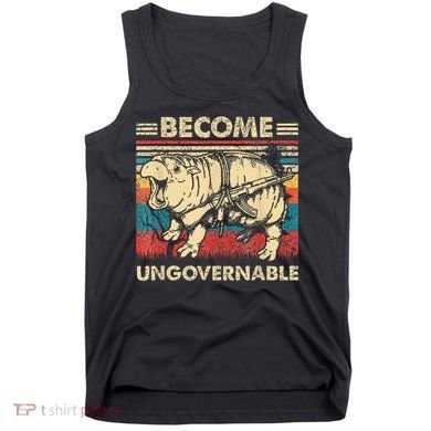 Become Ungovernable Funny Moodeng Cute Baby Hippo Meme Tank Top
