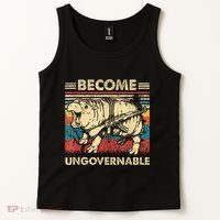 Become Ungovernable Funny Moodeng Cute Baby Hippo Meme Tank Top thumb 2