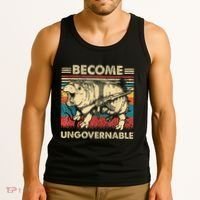 Become Ungovernable Funny Moodeng Cute Baby Hippo Meme Tank Top thumb 3