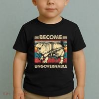 Become Ungovernable Funny Moodeng Cute Baby Hippo Meme Toddler T-Shirt thumb 2