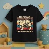 Become Ungovernable Funny Moodeng Cute Baby Hippo Meme Toddler T-Shirt thumb 3