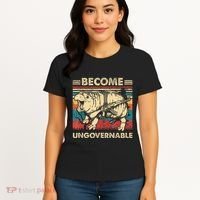 Become Ungovernable Funny Moodeng Cute Baby Hippo Meme Women's T-Shirt thumb 4