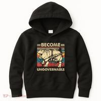 Become Ungovernable Funny Moodeng Cute Baby Hippo Meme Kids Hoodie thumb 0